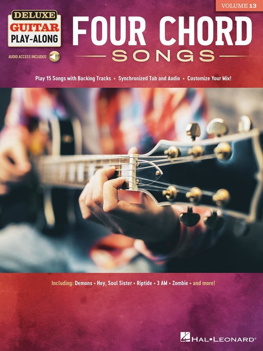 Four Chord Songs Deluxe Guitar Playalong V13 Book/Online Audio