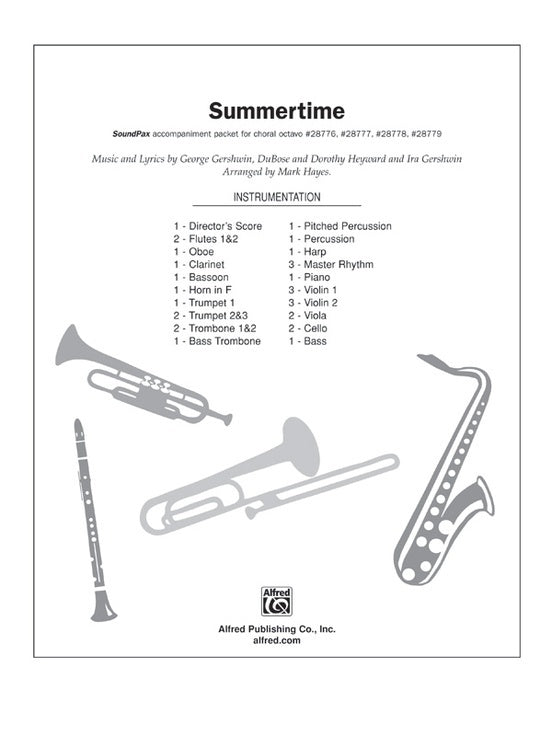 Summertime (From Porgy and Bess) SoundPax Choral Sheet Music