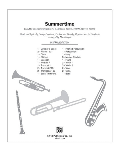 Summertime (From Porgy and Bess) SoundPax Choral Sheet Music