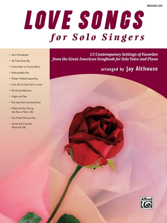 Love Songs For Solo Singers Med/Low Book