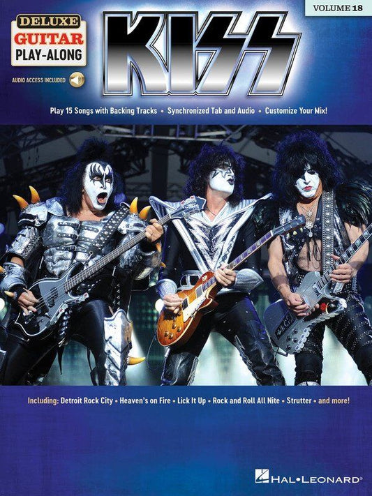 Kiss Deluxe Guitar Play-Along V18 BK/OLA with Online Audio Access and 15 Songs