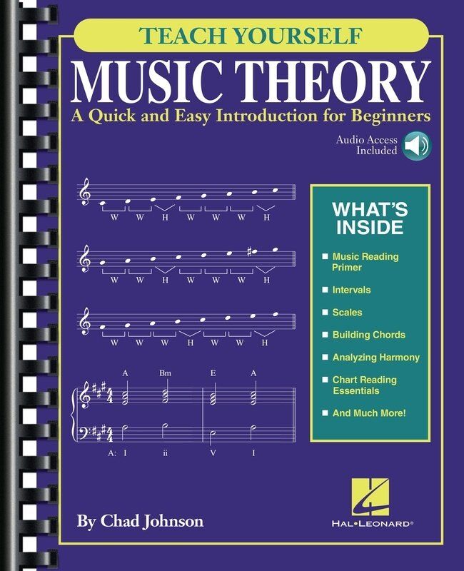 Teach Yourself Music Theory Book by Hal Leonard, 184 Pages, Includes Audio Demonstrations and Playback+ Features