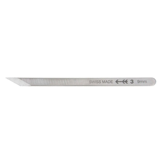 Swiss Steel 9mm Knife 700403 - Hardened RC59-60, Double Bevel, No Handle, Ideal for Bridge Shaping