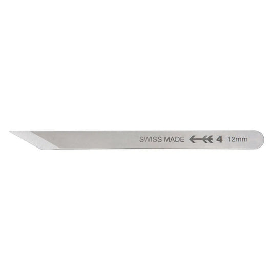 Swiss Steel 12mm Knife 700404 - Hardened RC59-60, Double Bevelled, Unhandled, Ideal for Bridge Shaping, Made in Switzerland