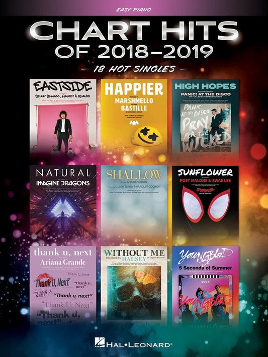 Chart Hits of 2018-2019 Easy Piano Songbook