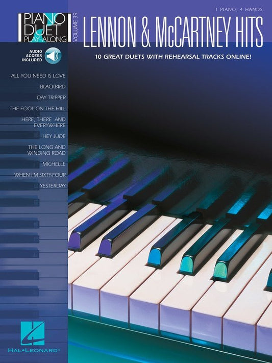 Lennon & McCartney Hits — Piano Duet Play-Along Vol. 36, Book/Online Audio (Hal Leonard)