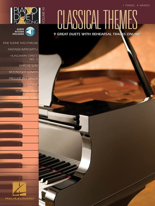 Classical Themes — Piano Duet Play-Along Vol. 40, Book/Online Audio (Hal Leonard)