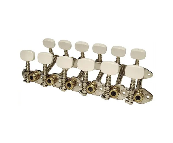 Van Gent 6/6 Economy 12-String Steel Machine Heads on Plate - Nickel — view 2