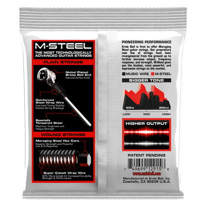 Ernie Ball M-Steel Skinny Top Heavy Bottom Electric Guitar Strings (10-52) — view 2