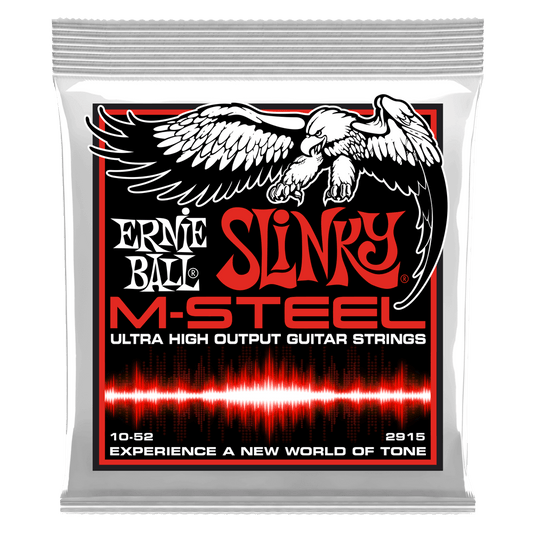 Ernie Ball M-Steel Skinny Top Heavy Bottom Electric Guitar Strings (10-52)