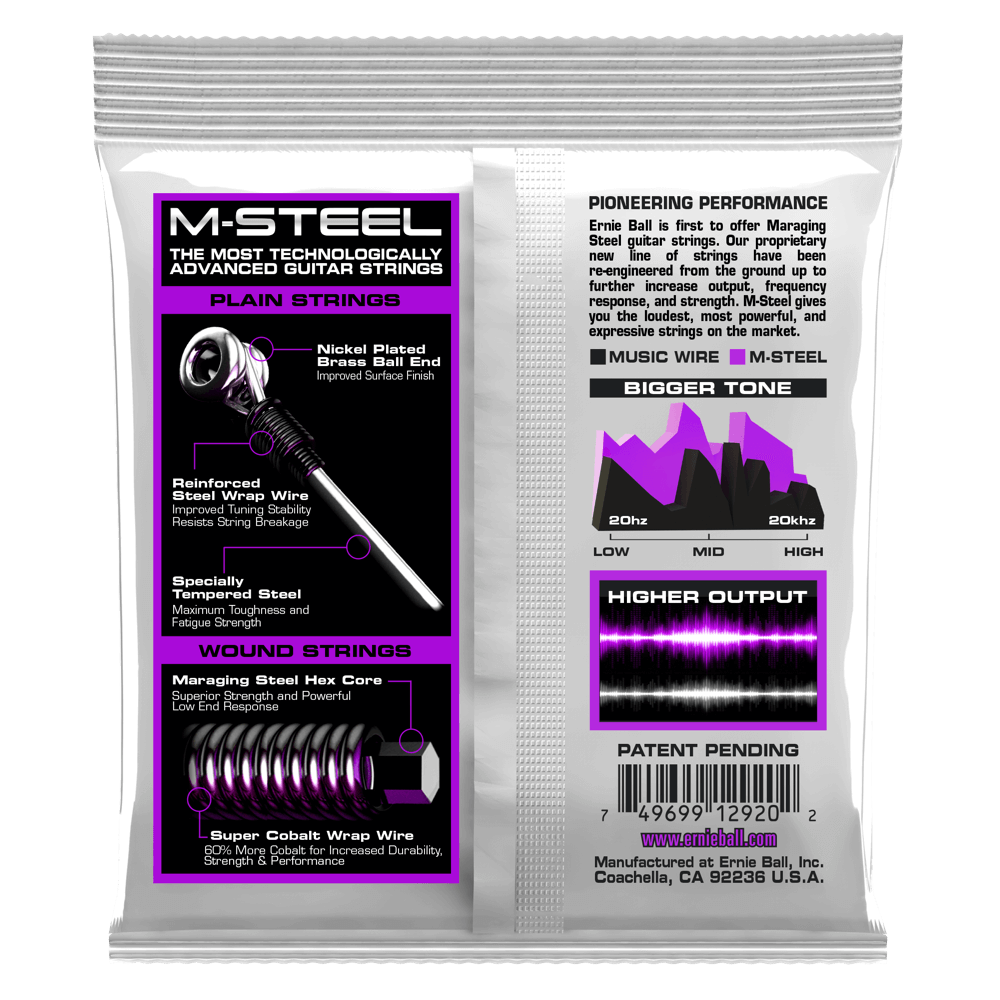 Ernie Ball Power Slinky M-Steel Electric Guitar Strings 11-48 Gauge — view 2