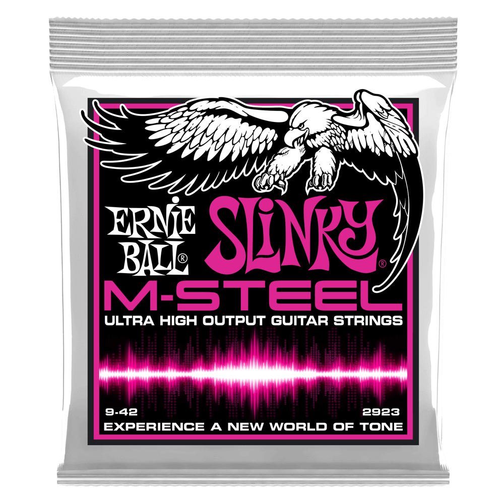 Ernie Ball Super Slinky M-Steel Electric Guitar Strings-9-42 Gauge