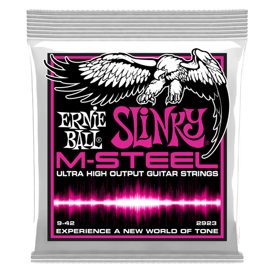 Ernie Ball Super Slinky M-Steel Electric Guitar Strings-9-42 Gauge