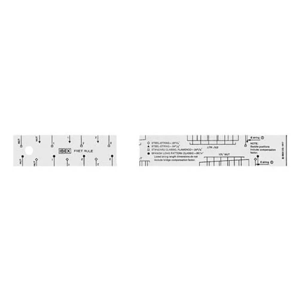 Ibex Fret Rule - 4 Fret Scales, Stainless Steel Guitar Tool