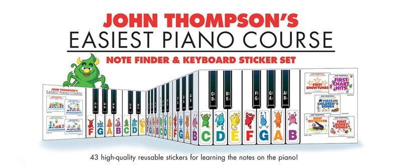Easiest Piano Course Note Finder and Keyboard Sticker Set