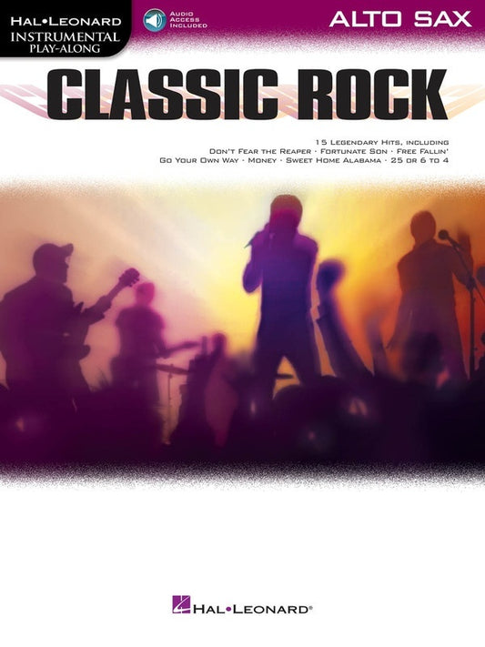 Classic Rock For Alto Sax Book/Online Audio