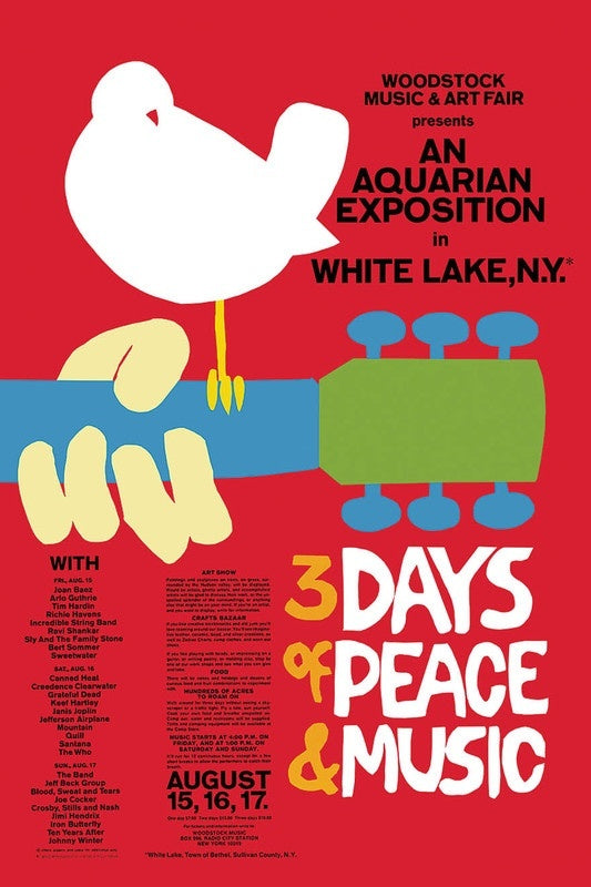 Woodstock Classic Red Wall Poster — view 2