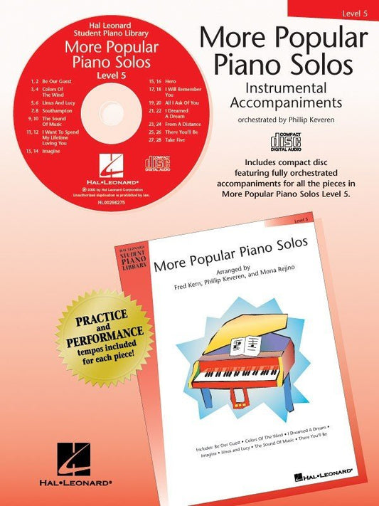 HLSPL More Popular Piano Solos Book 5 — CD (Hal Leonard)