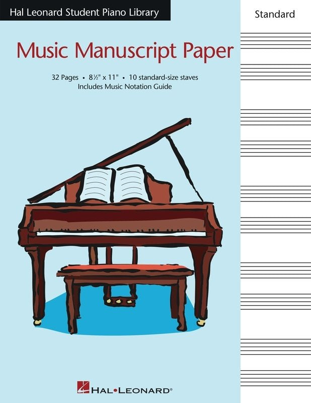 Hal Leonard Student Piano Library: Standard Manuscript 32pp, 10-Stave (Hal Leonard)