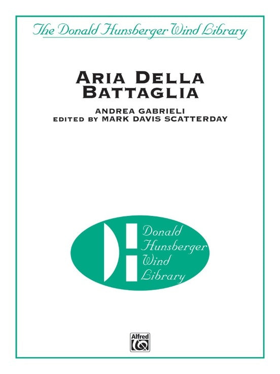 Aria Della Bataglia Concert Band Sheet Music Grade 5