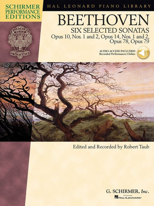 Beethoven: 6 Selected Sonatas — Piano Solo, Book/Online Audio (G. Schirmer)