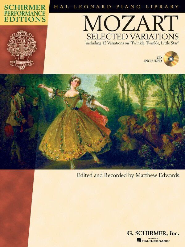 Mozart - Selected Variations for Piano BK/CD Schirmer Performance Editions