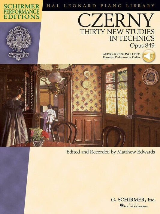 Czerny - Thirty New Studies in Technics, Op. 849, Piano Solo, 76 Pages, Schirmer Performance Editions