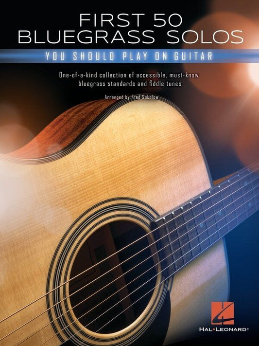 First 50 Bluegrass Solos for Guitar - Standard Notation & TAB, 112 Pages, Hal Leonard
