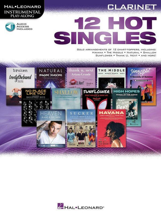 12 Hot Singles for Clarinet Book with Audio Access