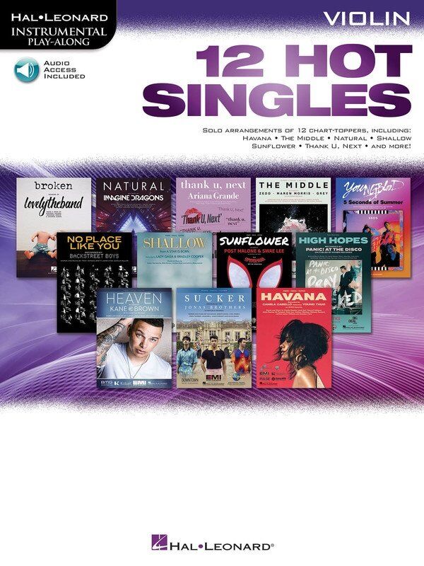 12 Hot Singles for Violin Instrumental Play-Along