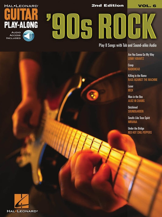 90s Rock Guitar Playalong V6 Book/Online Audio 2nd Edition
