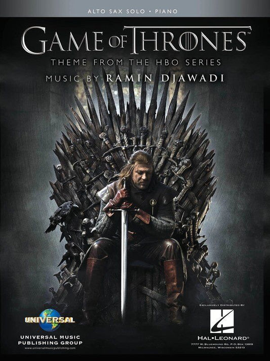 Game of Thrones for Alto Saxophone and Piano, Hal Leonard, 8 Pages, Instrumental Solo