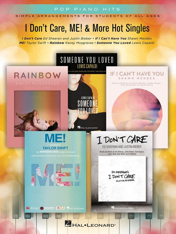 I Dont Care Me! & More Hot Singles Easy Piano Pph