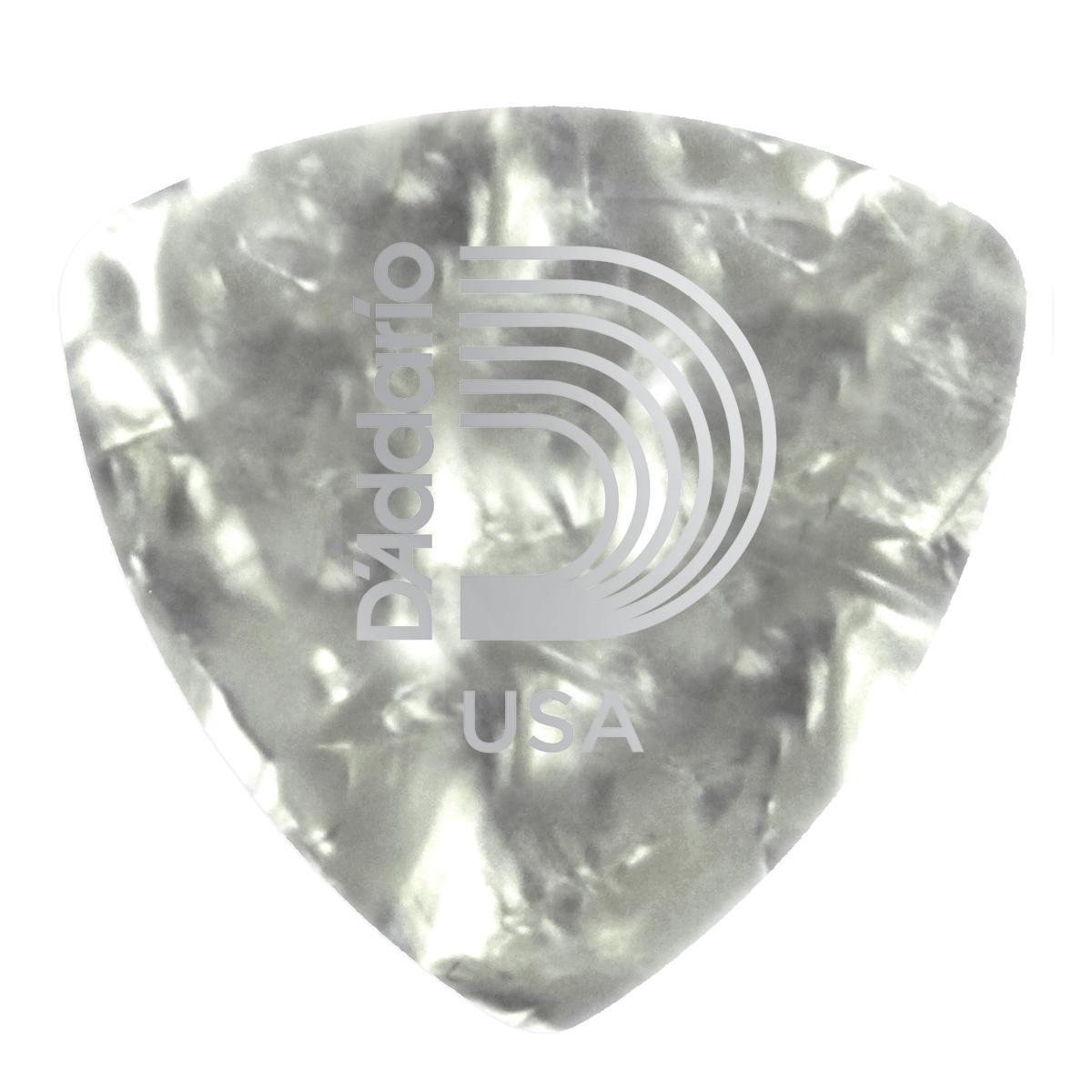 Planet Waves White Pearl Celluloid Guitar Picks, 100 pack, Extra Heavy, Wide Shape