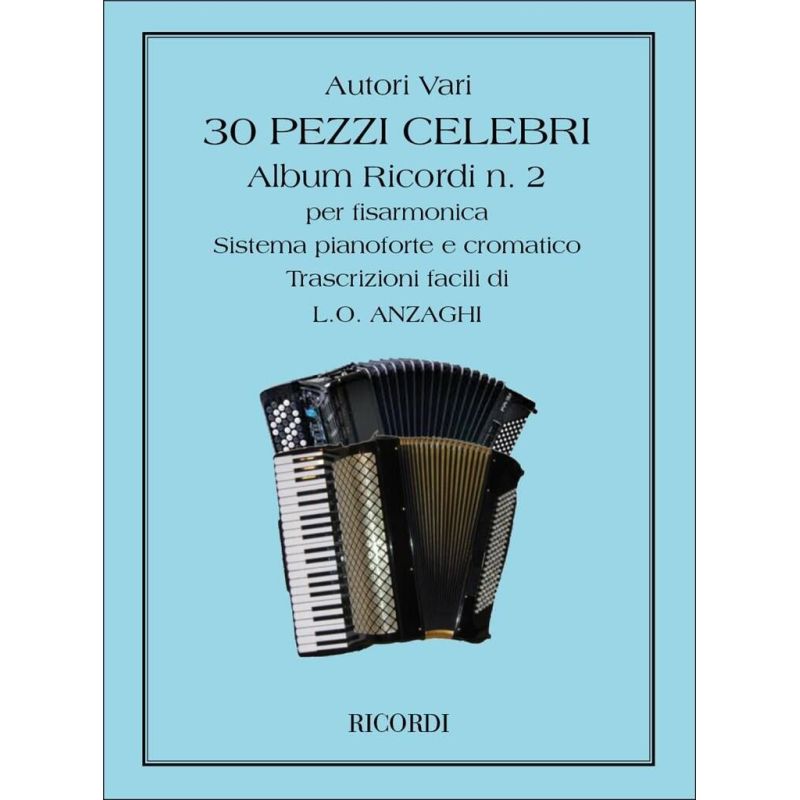 30 Pezzi Celebri No 2 Per Fisarmonica Book