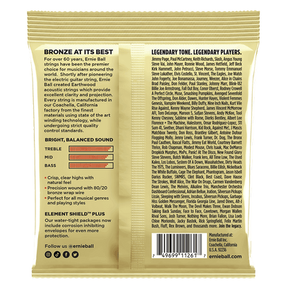 Ernie Ball Earthwood Medium 80/20 Bronze Acoustic Guitar Strings 3-Pack 13-56 — view 2