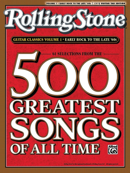 Rolling Stone 500 Greatest Songs Vol1 Easy Guitar Tab