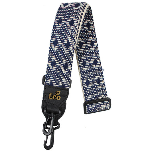 EcoStrap Banjo Strap - Basso EcoBanjo Series - BJ-04 Diamond - 100% Recyclable Cotton, Adjustable Length 33" to 59", Width 2"