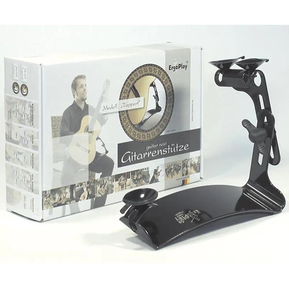 Guitar Thigh Rest - Ergoplay Tappert Model with Adjustable Height and Angle, 235mm, 3 Suction Cups, Made in Germany