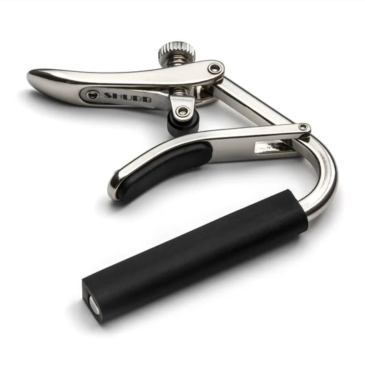 Shubb C2 Nickel Capo for Classical Guitar with Integrated Roller Design