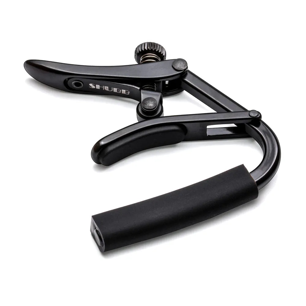 Shubb Electric Guitar Capo for 7.25in Radius, Black Chrome Finish