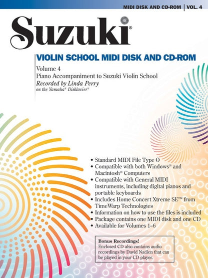 Suzuki Violin School Volume 4 Midi CD Piano Accomp
