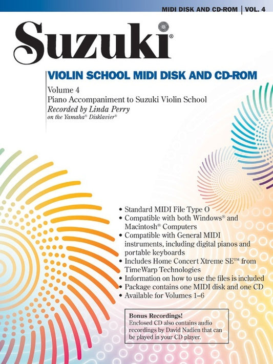 Suzuki Violin School Volume 4 Midi CD Piano Accomp
