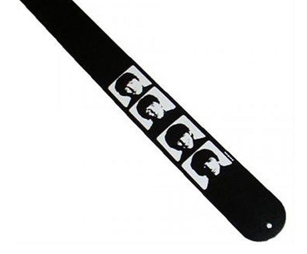 Guitar Strap-Leather Klondyke Black- Fab Four