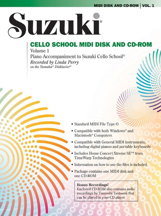Suzuki Cello School Volume 1 Midi CD Piano Accomp