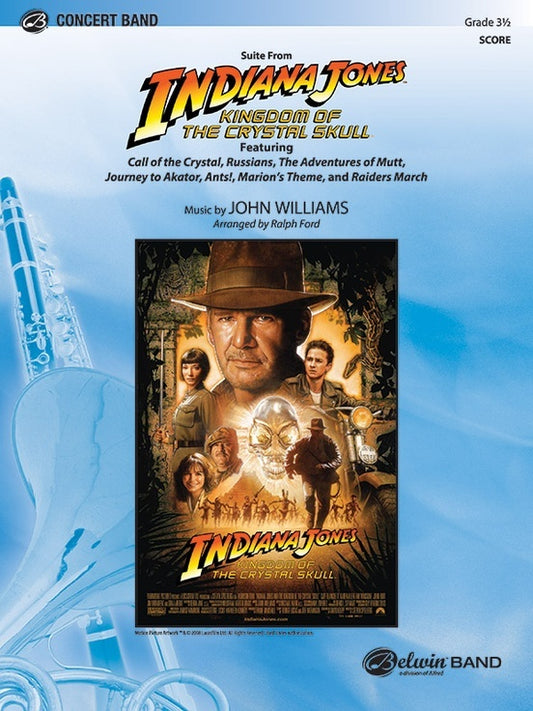 Suite Indiana Jones Crystal Skull Concert Band Sheet Music Grade 3.5 Score