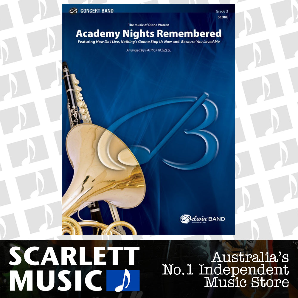 Academy Nights Remembered Concert Band Sheet Music Grade 3 — view 2