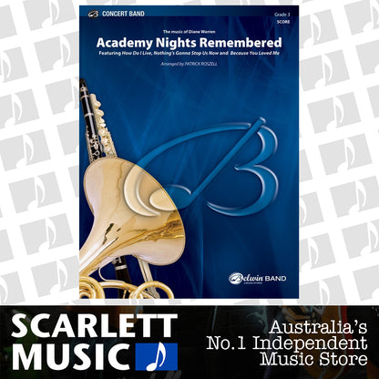 Academy Nights Remembered Concert Band Sheet Music Grade 3 — view 2