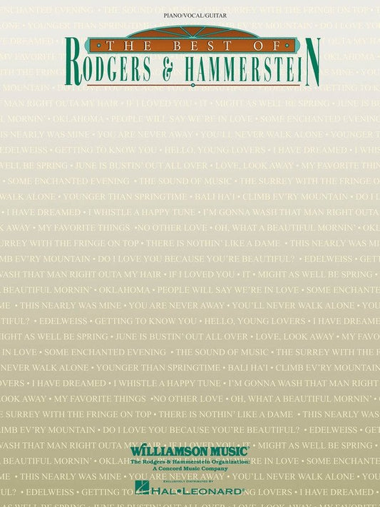 Best of Rodgers and Hammerstein — Piano/Vocal/Guitar (Hal Leonard)