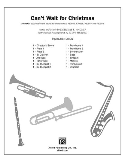 Can't Wait for Christmas Choral Sheet Music S/PAX
